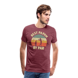 Best Papaw By Par Men's Premium T-Shirt - heather burgundy