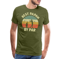Best Papaw By Par Men's Premium T-Shirt - olive green