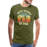 Best Papaw By Par Men's Premium T-Shirt - olive green