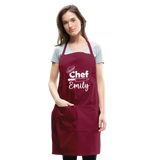 Chef Emily Adjustable Apron - burgundy
