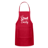 Chef Emily Adjustable Apron - red