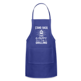Stand Back G-Pappy Is Grilling Adjustable Apron - royal blue