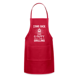 Stand Back G-Pappy Is Grilling Adjustable Apron - red