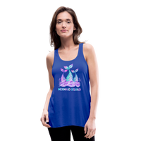 Mermaid Squad Women's Flowy Tank Top by Bella - royal blue
