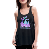 Mermaid Squad Women's Flowy Tank Top by Bella - black