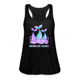 Mermaid Squad Women's Flowy Tank Top by Bella - black