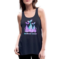 Mermaid Squad Women's Flowy Tank Top by Bella - navy