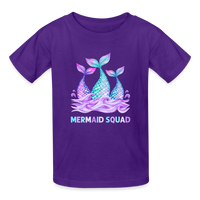 Mermaid Squad Gildan Ultra Cotton Youth T-Shirt - purple