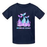 Mermaid Squad Gildan Ultra Cotton Youth T-Shirt - navy