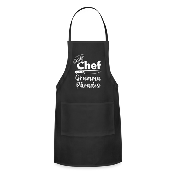 Chef Grandma Rhoades Adjustable Apron - black