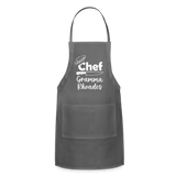 Chef Grandma Rhoades Adjustable Apron - charcoal