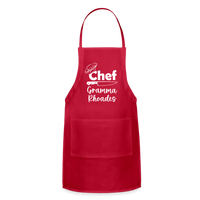 Chef Grandma Rhoades Adjustable Apron - red