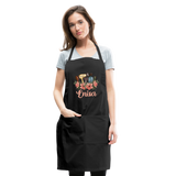 Enisa Floral Hair Stylist Adjustable Apron - black