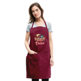 Enisa Floral Hair Stylist Adjustable Apron - burgundy