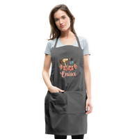 Enisa Floral Hair Stylist Adjustable Apron - charcoal