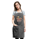 Enisa Floral Hair Stylist Adjustable Apron - charcoal