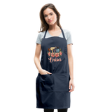 Enisa Floral Hair Stylist Adjustable Apron - navy