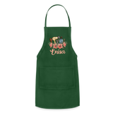 Enisa Floral Hair Stylist Adjustable Apron - forest green