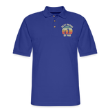 Best Papaw By Par Men's Pique Polo Shirt - royal blue