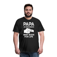 Papa and Grandson Best Buds for Life Men's Premium T-Shirt - black