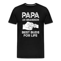 Papa and Grandson Best Buds for Life Men's Premium T-Shirt - black