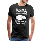 Papa and Grandson Best Buds for Life Men's Premium T-Shirt - black