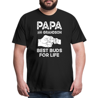 Papa and Grandson Best Buds for Life Men's Premium T-Shirt - black