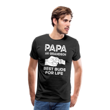 Papa and Grandson Best Buds for Life Men's Premium T-Shirt - black