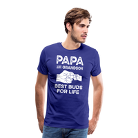 Papa and Grandson Best Buds for Life Men's Premium T-Shirt - royal blue