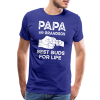 Papa and Grandson Best Buds for Life Men's Premium T-Shirt - royal blue