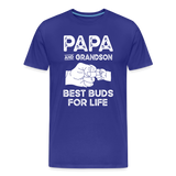 Papa and Grandson Best Buds for Life Men's Premium T-Shirt - royal blue