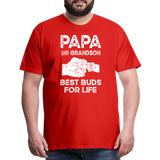 Papa and Grandson Best Buds for Life Men's Premium T-Shirt - red