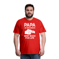Papa and Grandson Best Buds for Life Men's Premium T-Shirt - red