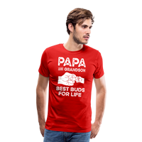 Papa and Grandson Best Buds for Life Men's Premium T-Shirt - red