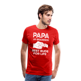 Papa and Grandson Best Buds for Life Men's Premium T-Shirt - red