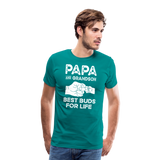 Papa and Grandson Best Buds for Life Men's Premium T-Shirt - teal