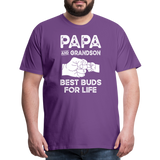 Papa and Grandson Best Buds for Life Men's Premium T-Shirt - purple