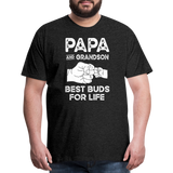 Papa and Grandson Best Buds for Life Men's Premium T-Shirt - charcoal grey