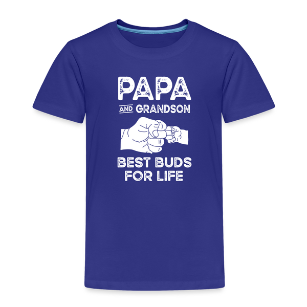 Papa and Grandson Best Buds for Life Toddler Premium T-Shirt - royal blue