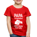 Papa and Grandson Best Buds for Life Toddler Premium T-Shirt - red