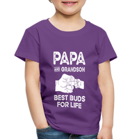 Papa and Grandson Best Buds for Life Toddler Premium T-Shirt - purple