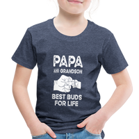 Papa and Grandson Best Buds for Life Toddler Premium T-Shirt - heather blue