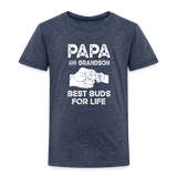 Papa and Grandson Best Buds for Life Toddler Premium T-Shirt - heather blue