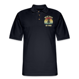 Best Dad By Par Disc Golf Men's Pique Polo Shirt - midnight navy