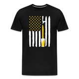 American Flag Beer Men's Premium T-Shirt - black