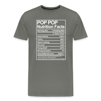 Pop Pop Nutrition Facts Sarcasm Men's Premium T-Shirt - asphalt gray