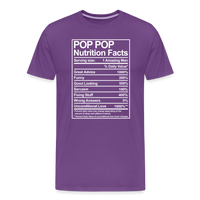 Pop Pop Nutrition Facts Sarcasm Men's Premium T-Shirt - purple