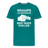 Gramps and Grandsons Best Buds for Life Men's Premium T-Shirt - teal