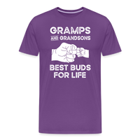 Gramps and Grandsons Best Buds for Life Men's Premium T-Shirt - purple