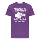 Gramps and Grandsons Best Buds for Life Men's Premium T-Shirt - purple